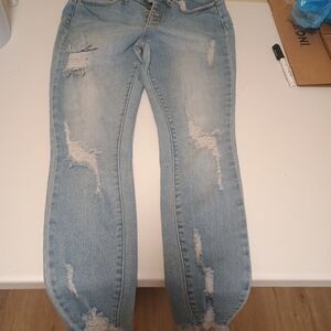 Distressed Light Blue Women's Jeans